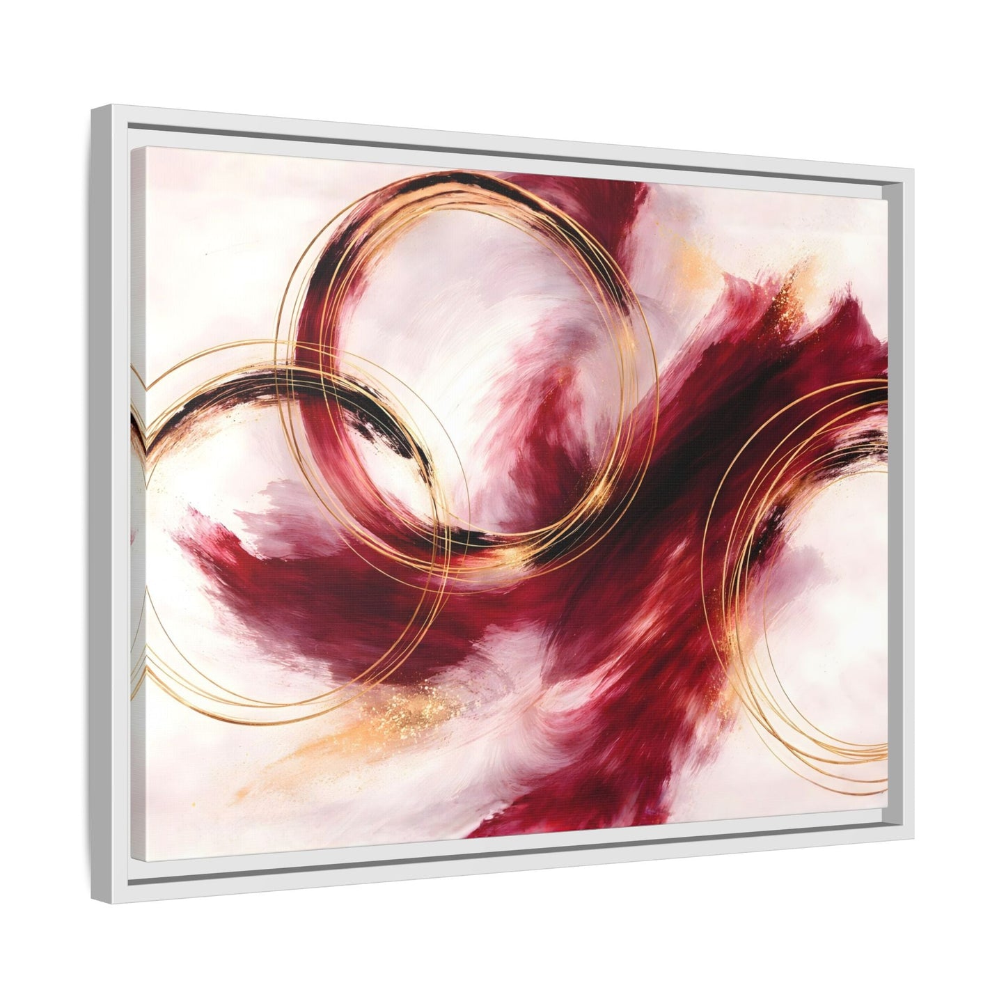 Ruby Symphony Swirl Matte Canvas, Framed (Multi - color) - ZumBuys