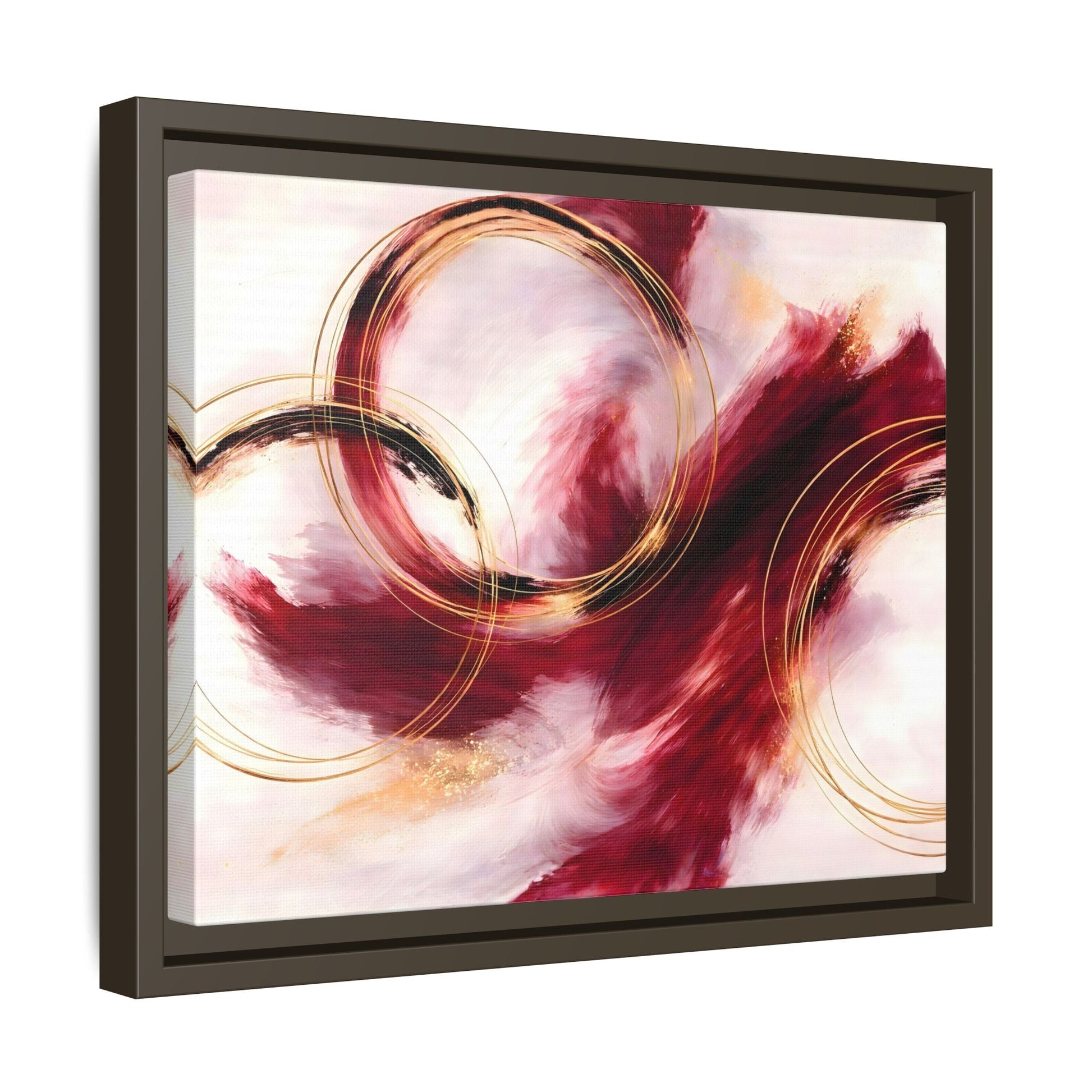 Ruby Symphony Swirl Matte Canvas, Framed (Multi - color) - ZumBuys