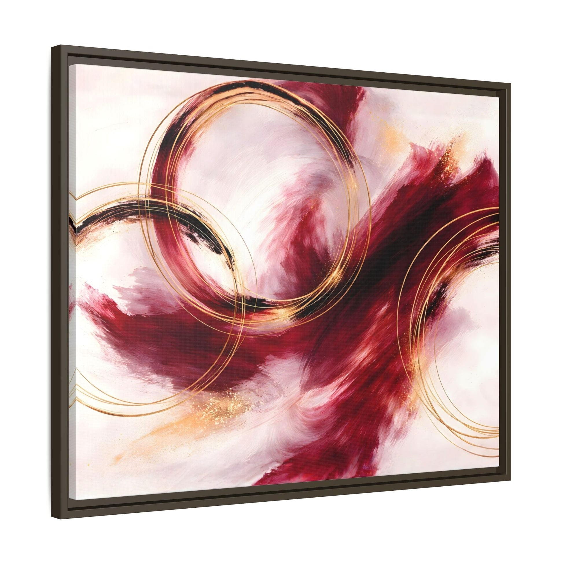 Ruby Symphony Swirl Matte Canvas, Framed (Multi - color) - ZumBuys