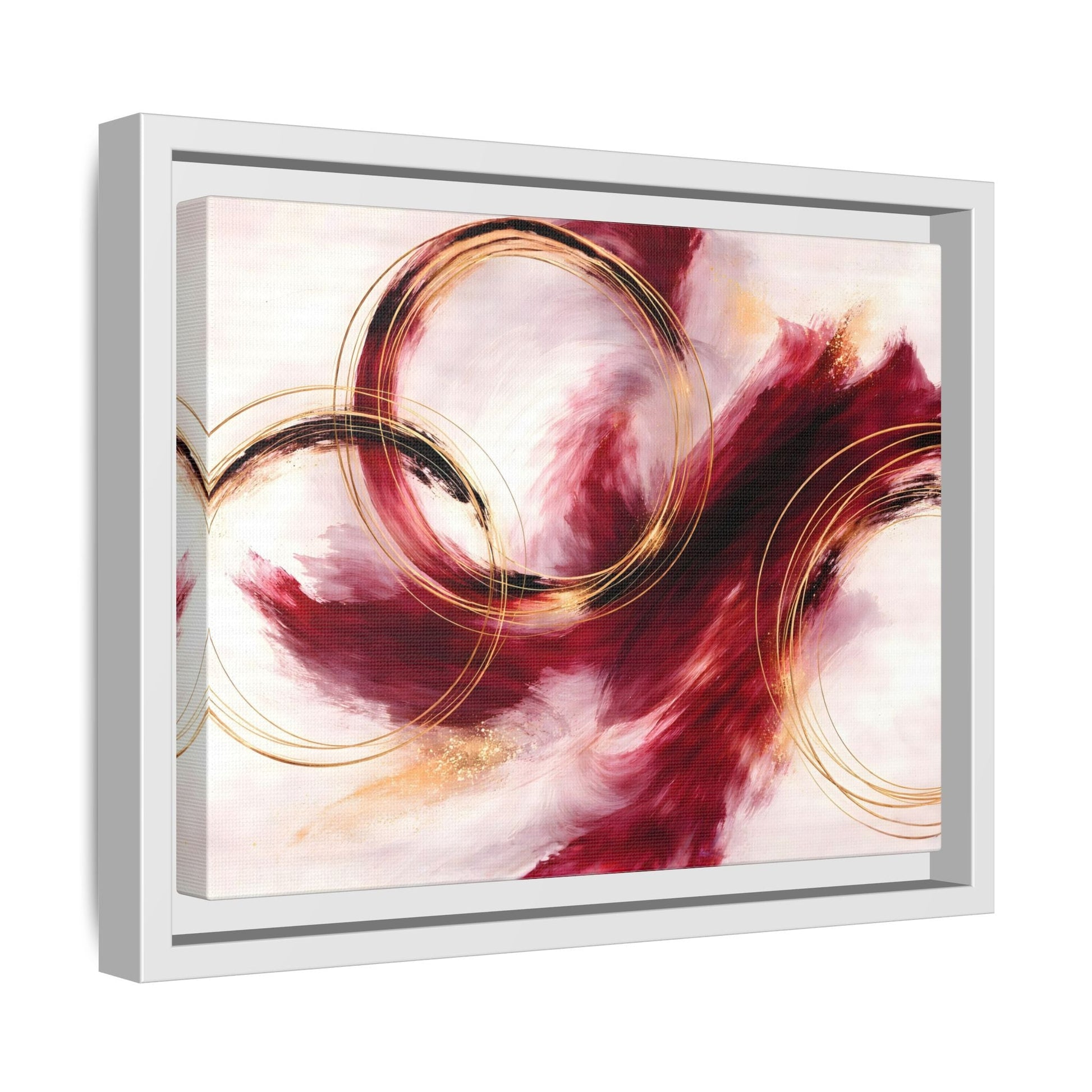 Ruby Symphony Swirl Matte Canvas, Framed (Multi - color) - ZumBuys