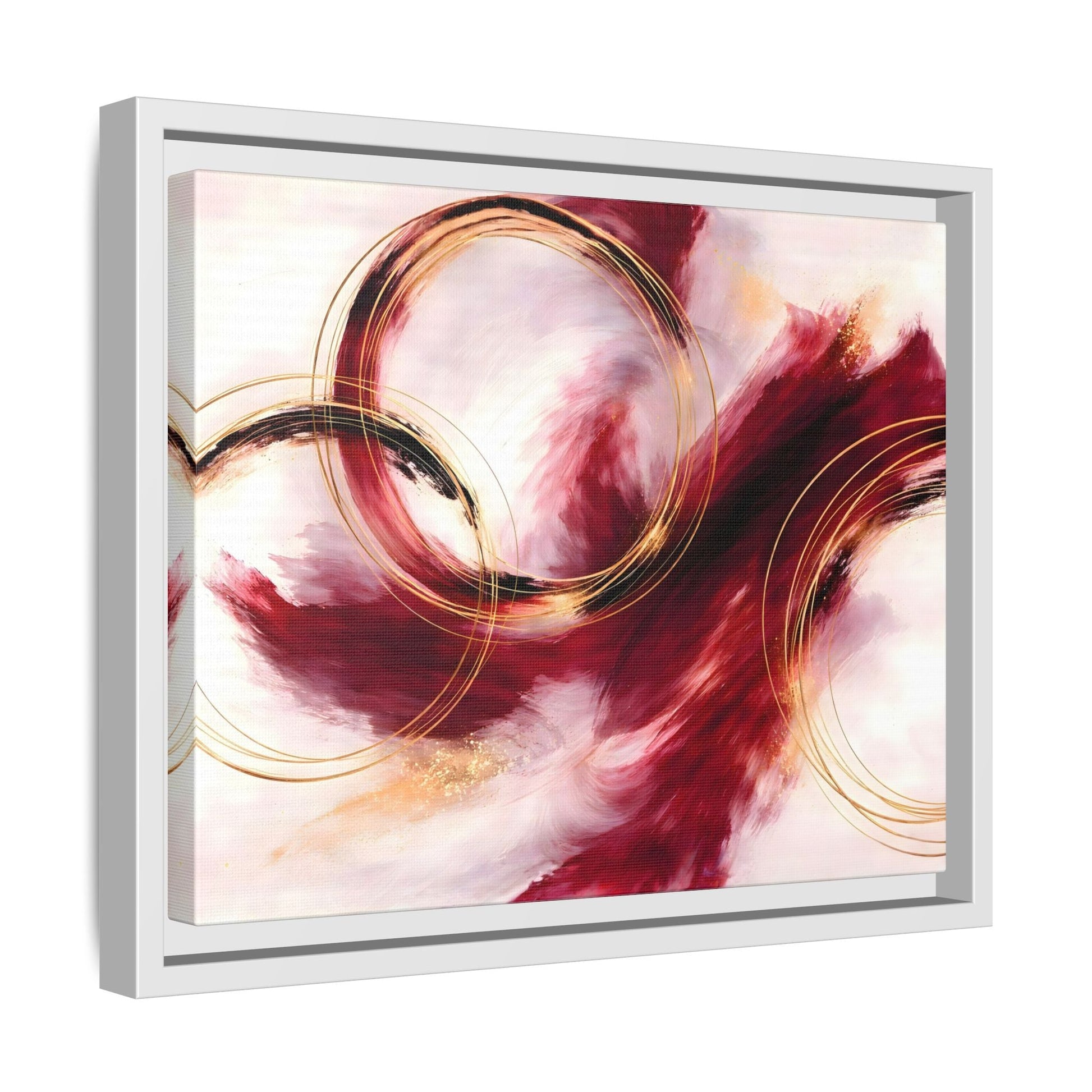 Ruby Symphony Swirl Matte Canvas, Framed (Multi - color) - ZumBuys