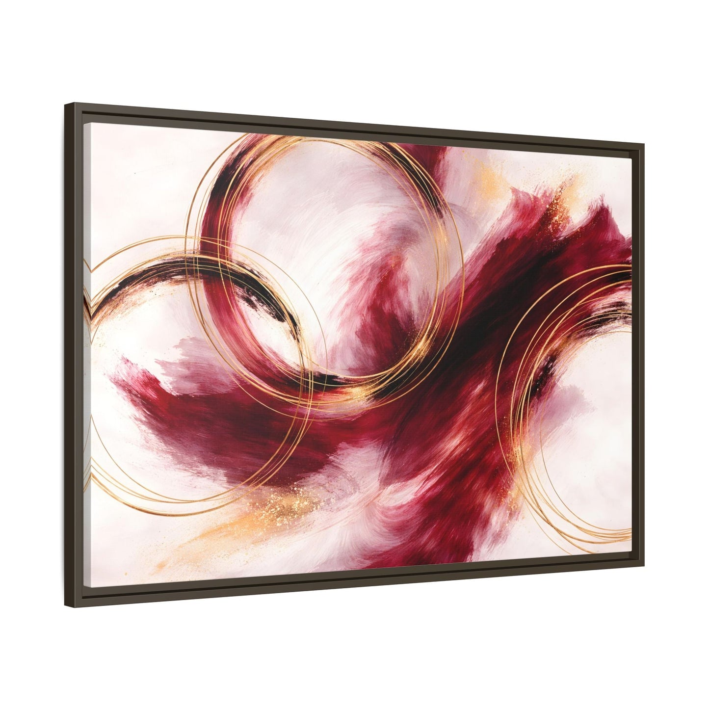 Ruby Symphony Swirl Matte Canvas, Framed (Multi - color) - ZumBuys