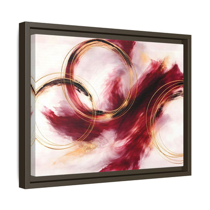 Ruby Symphony Swirl Matte Canvas, Framed (Multi - color) - ZumBuys