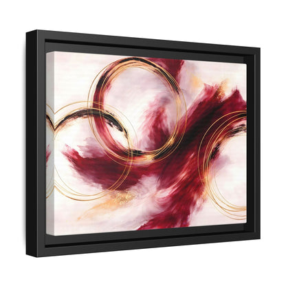 Ruby Symphony Swirl Matte Canvas, Framed (Multi - color) - ZumBuys