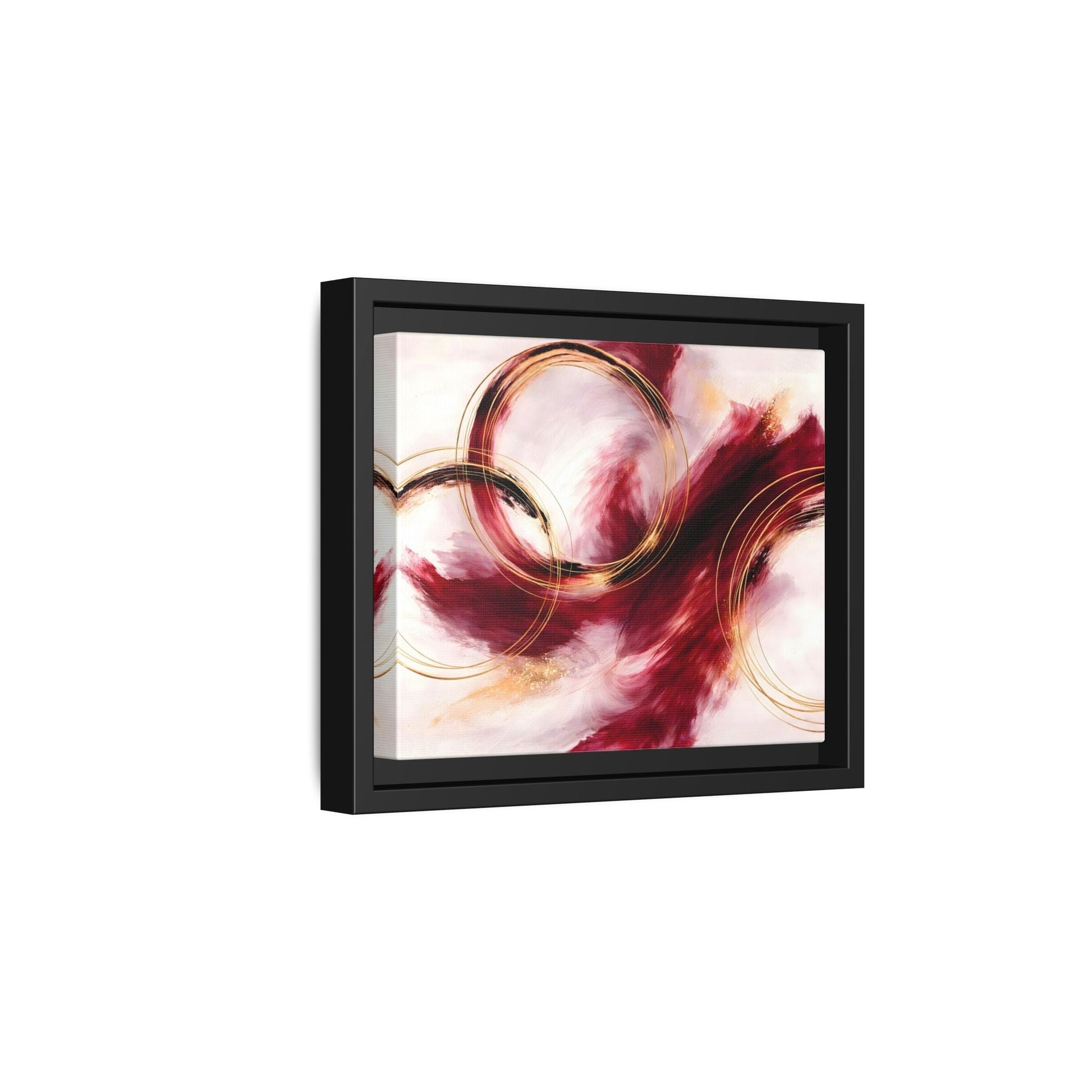 Ruby Symphony Swirl Matte Canvas, Framed (Multi - color) - ZumBuys