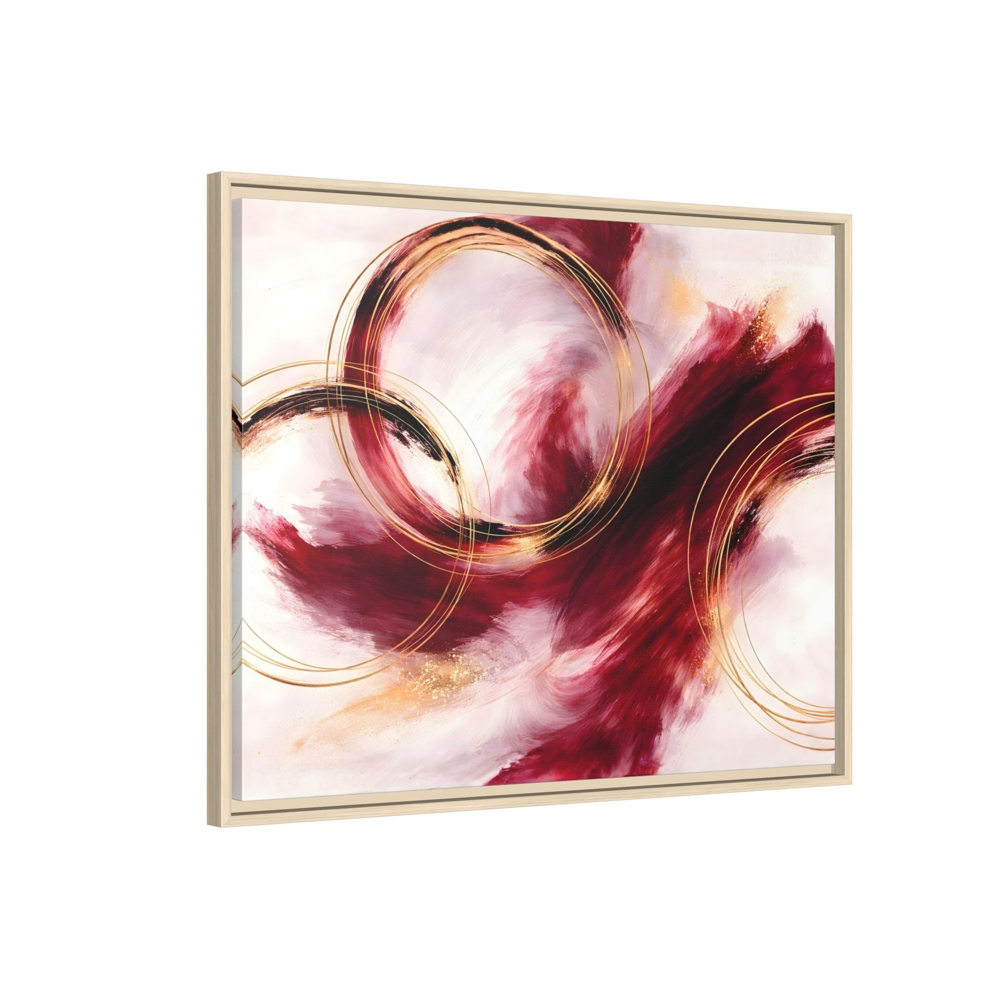 Ruby Symphony Swirl Matte Canvas, Framed (Multi - color) - ZumBuys
