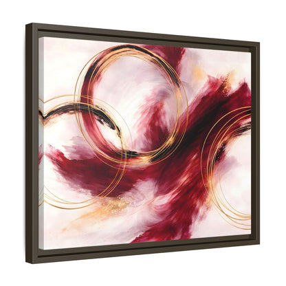 Ruby Symphony Swirl Matte Canvas, Framed (Multi - color) - ZumBuys