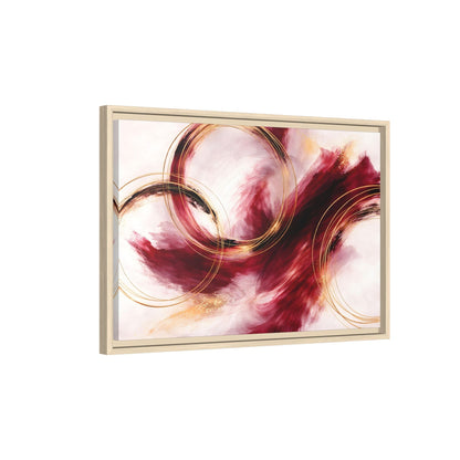 Ruby Symphony Swirl Matte Canvas, Framed (Multi - color) - ZumBuys
