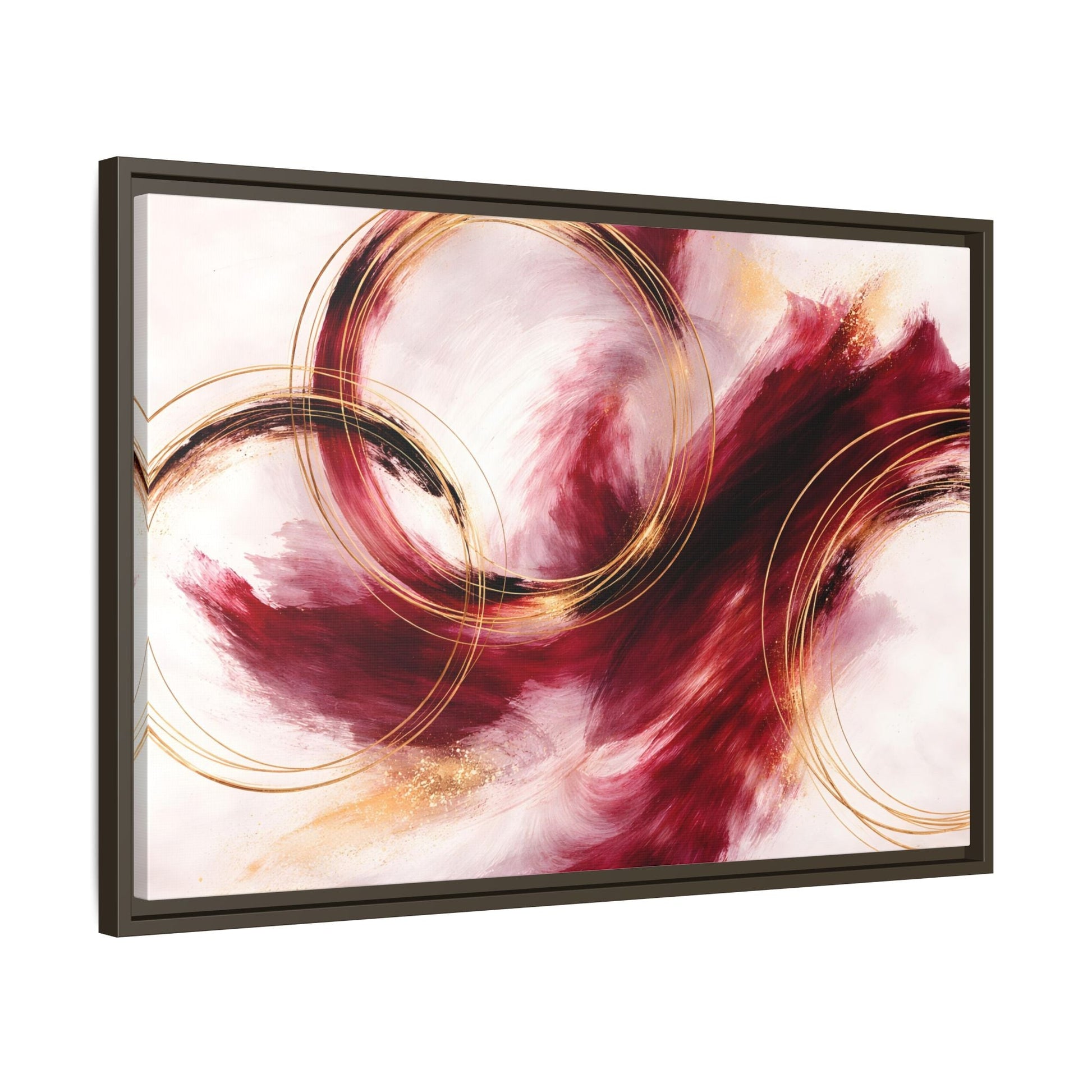 Ruby Symphony Swirl Matte Canvas, Framed (Multi - color) - ZumBuys
