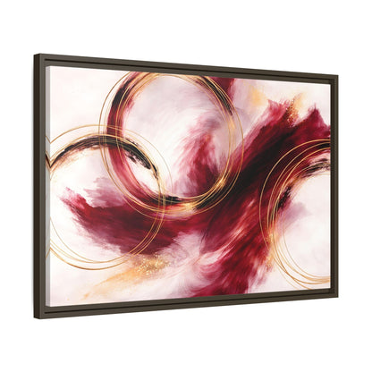 Ruby Symphony Swirl Matte Canvas, Framed (Multi - color) - ZumBuys