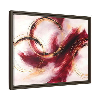 Ruby Symphony Swirl Matte Canvas, Framed (Multi - color) - ZumBuys