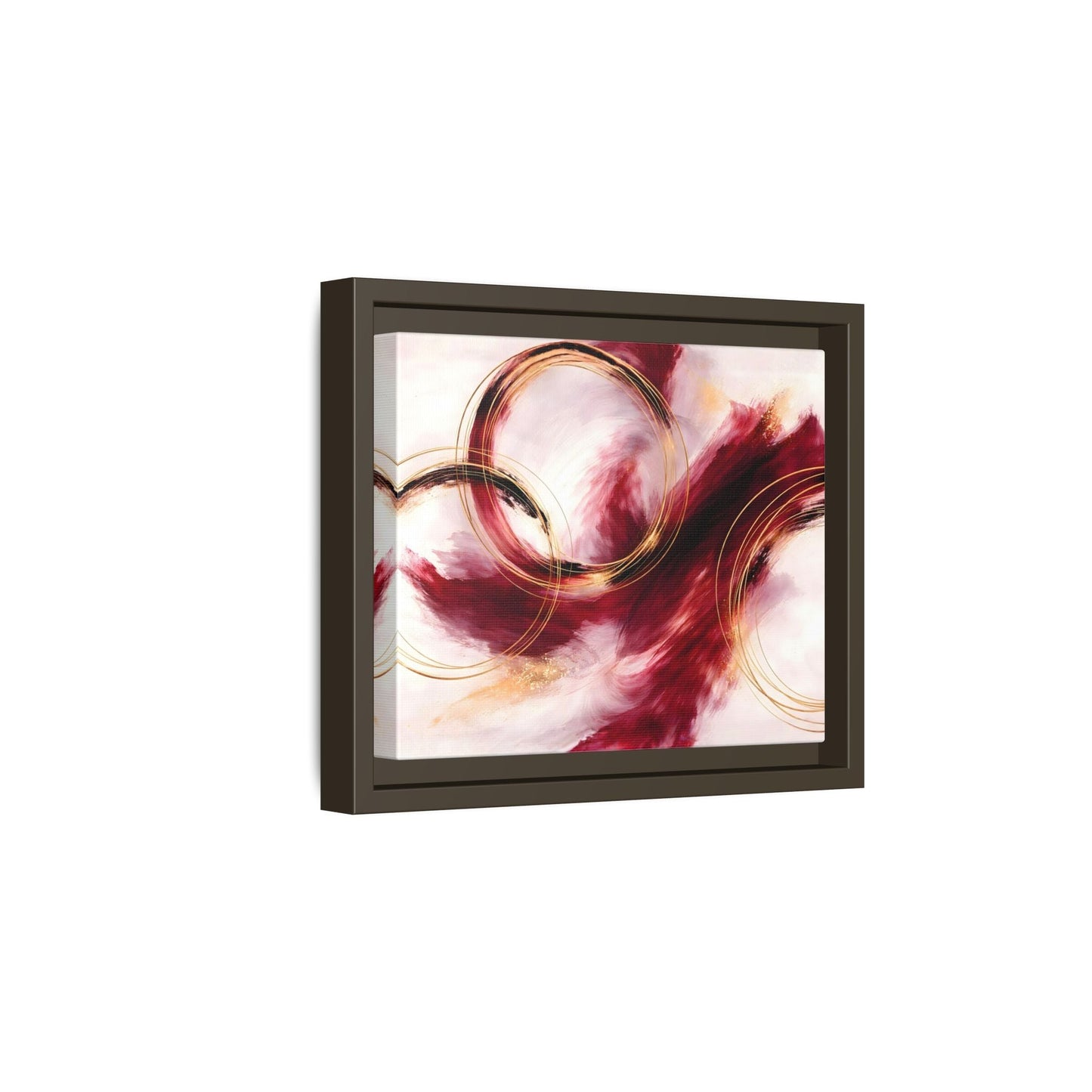 Ruby Symphony Swirl Matte Canvas, Framed (Multi - color) - ZumBuys