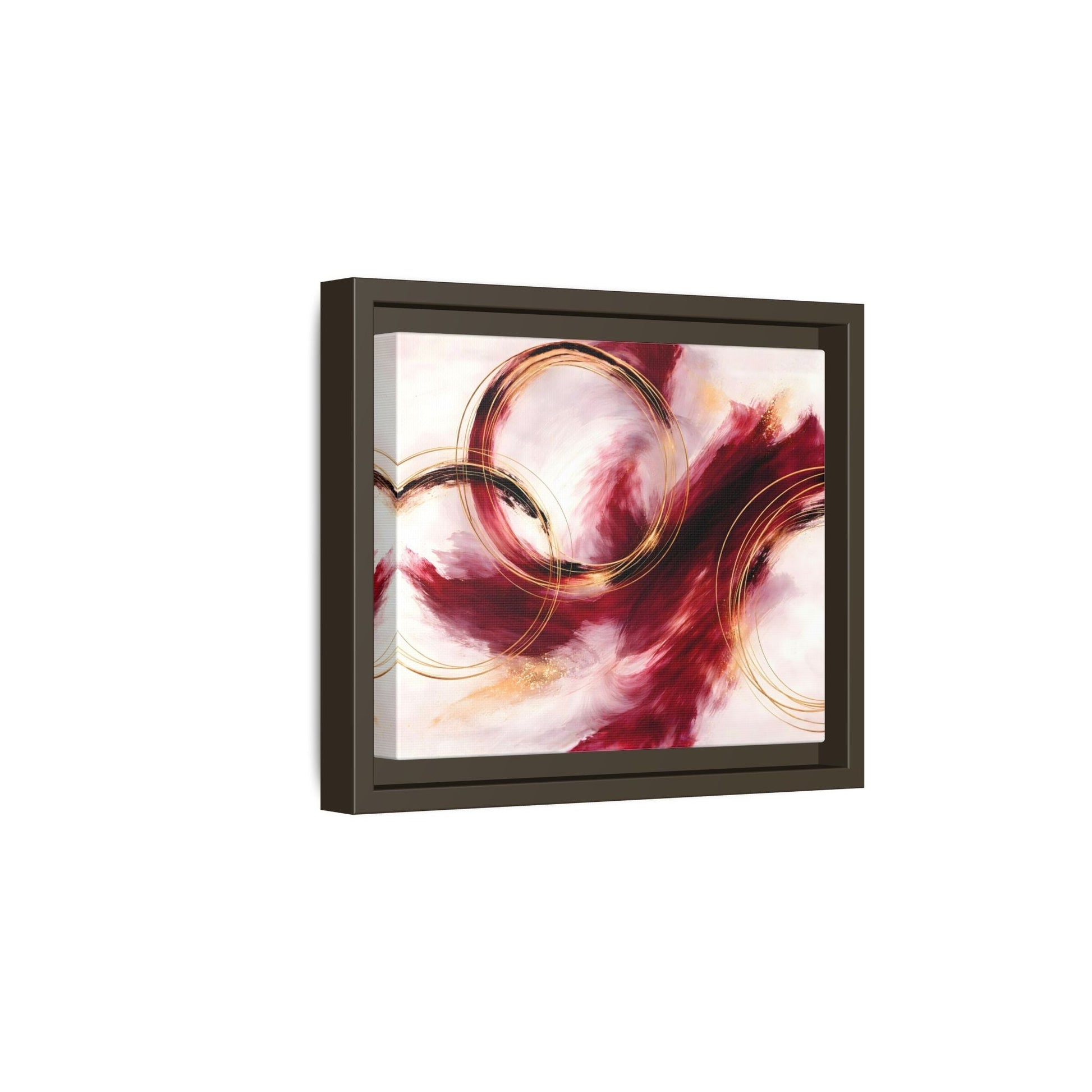 Ruby Symphony Swirl Matte Canvas, Framed (Multi - color) - ZumBuys