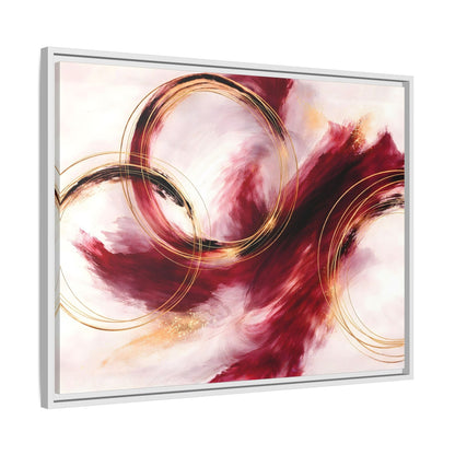 Ruby Symphony Swirl Matte Canvas, Framed (Multi - color) - ZumBuys