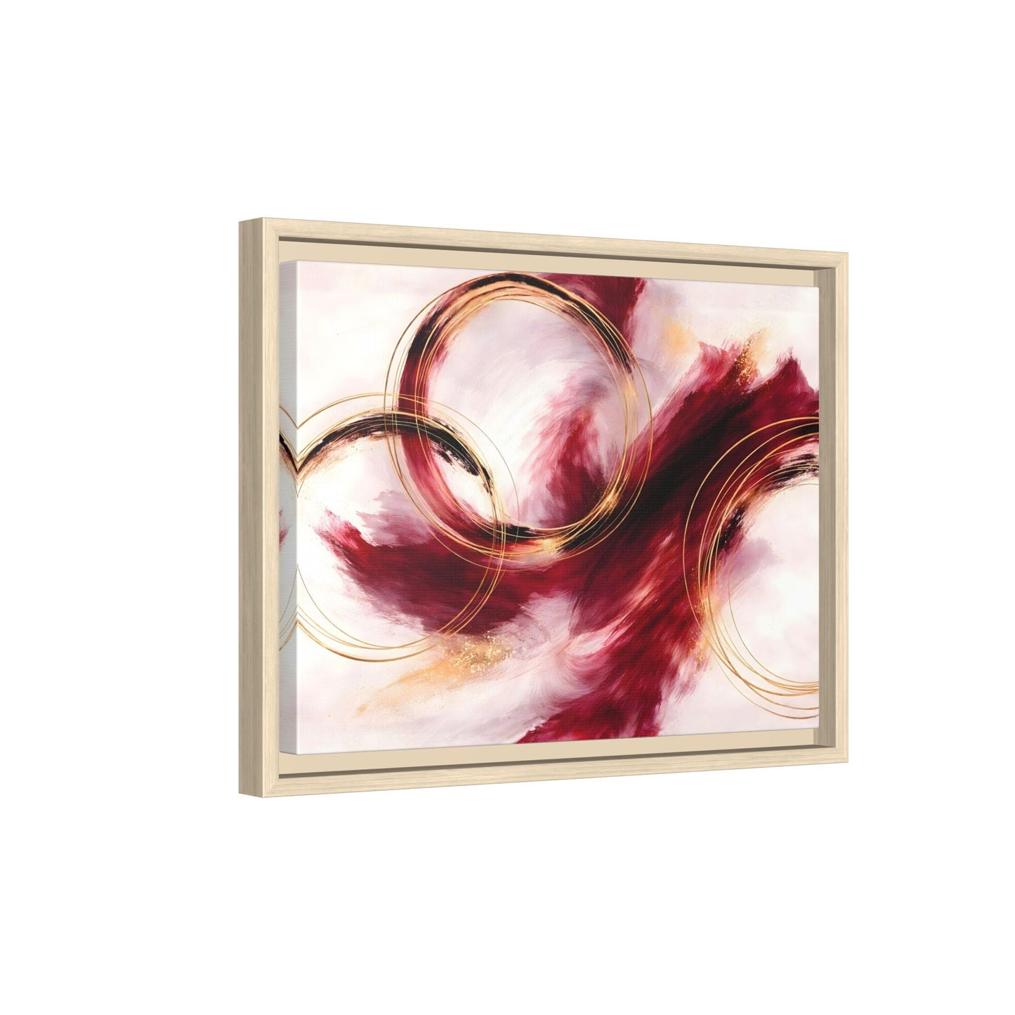 Ruby Symphony Swirl Matte Canvas, Framed (Multi - color) - ZumBuys
