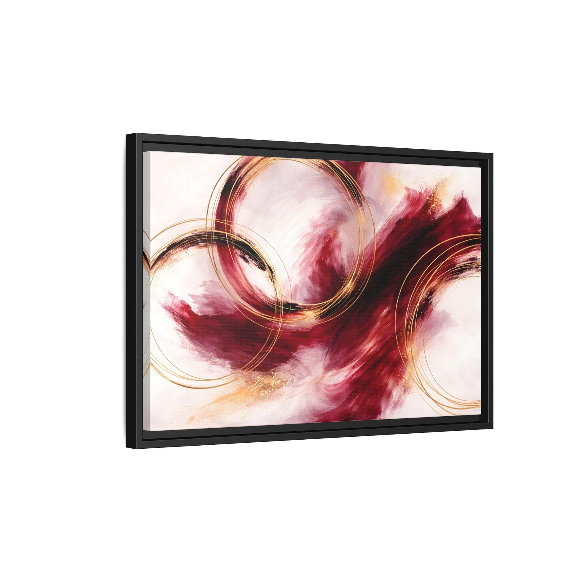 Ruby Symphony Swirl Matte Canvas, Framed (Multi - color) - ZumBuys