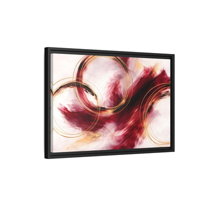 Ruby Symphony Swirl Matte Canvas, Framed (Multi - color) - ZumBuys