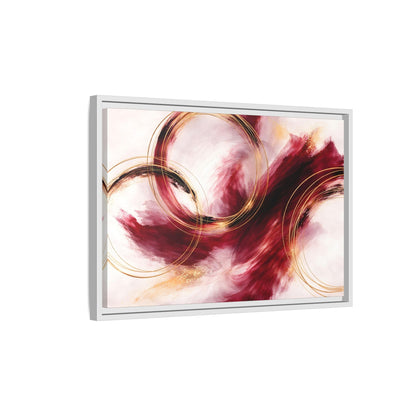 Ruby Symphony Swirl Matte Canvas, Framed (Multi - color) - ZumBuys
