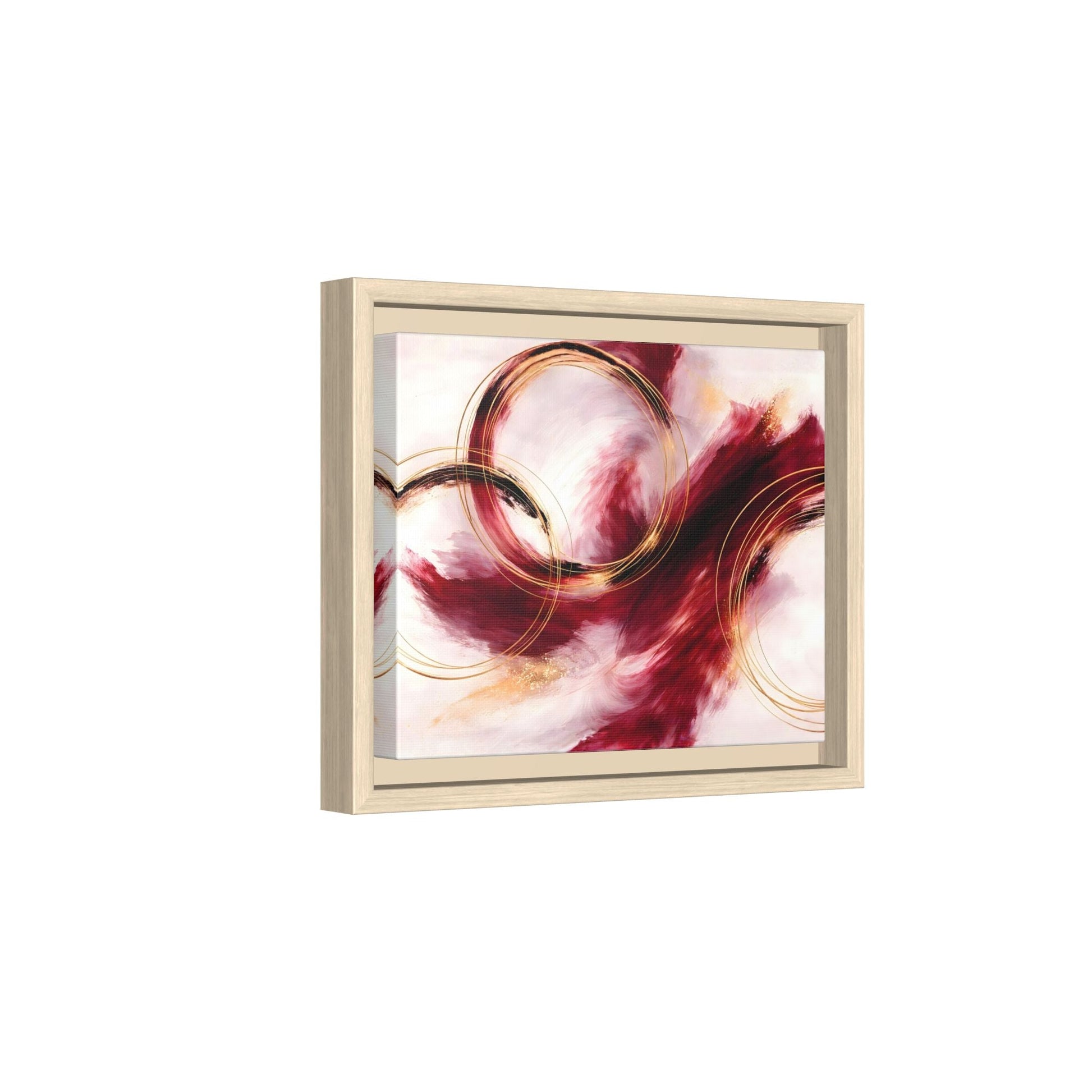 Ruby Symphony Swirl Matte Canvas, Framed (Multi - color) - ZumBuys