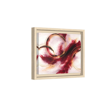 Ruby Symphony Swirl Matte Canvas, Framed (Multi - color) - ZumBuys