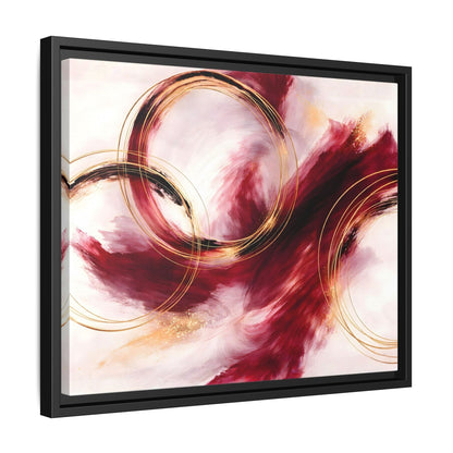 Ruby Symphony Swirl Matte Canvas, Framed (Multi - color) - ZumBuys
