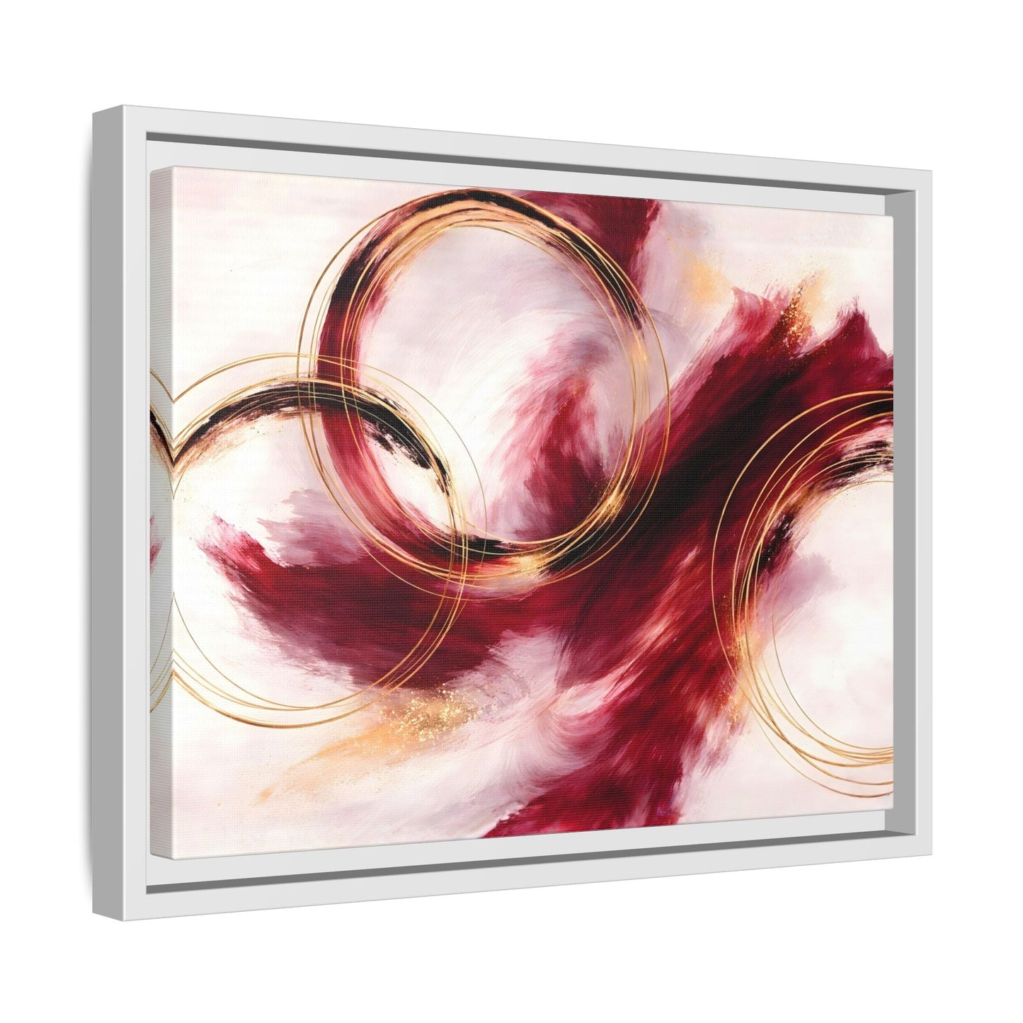 Ruby Symphony Swirl Matte Canvas, Framed (Multi - color) - ZumBuys