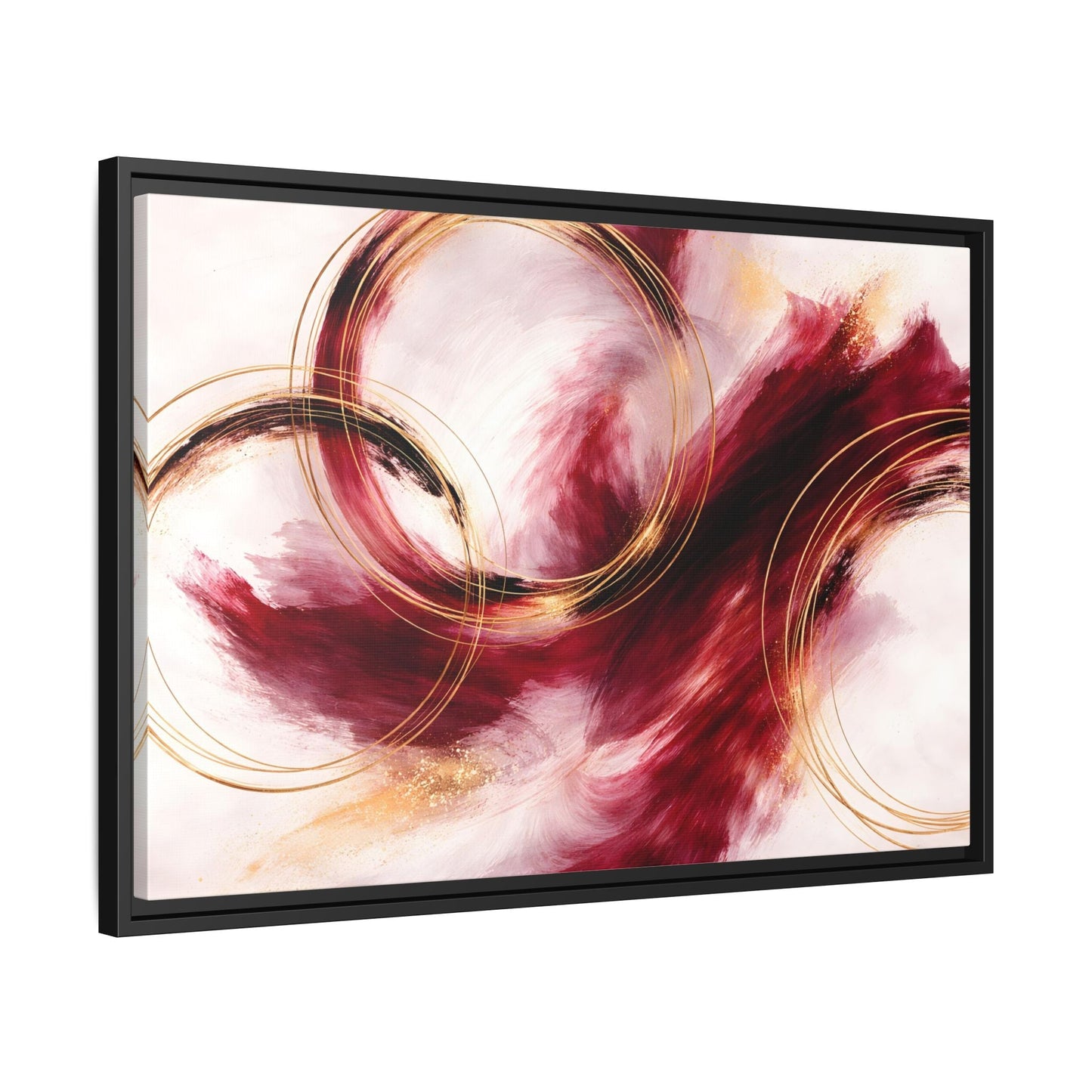 Ruby Symphony Swirl Matte Canvas, Framed (Multi - color) - ZumBuys