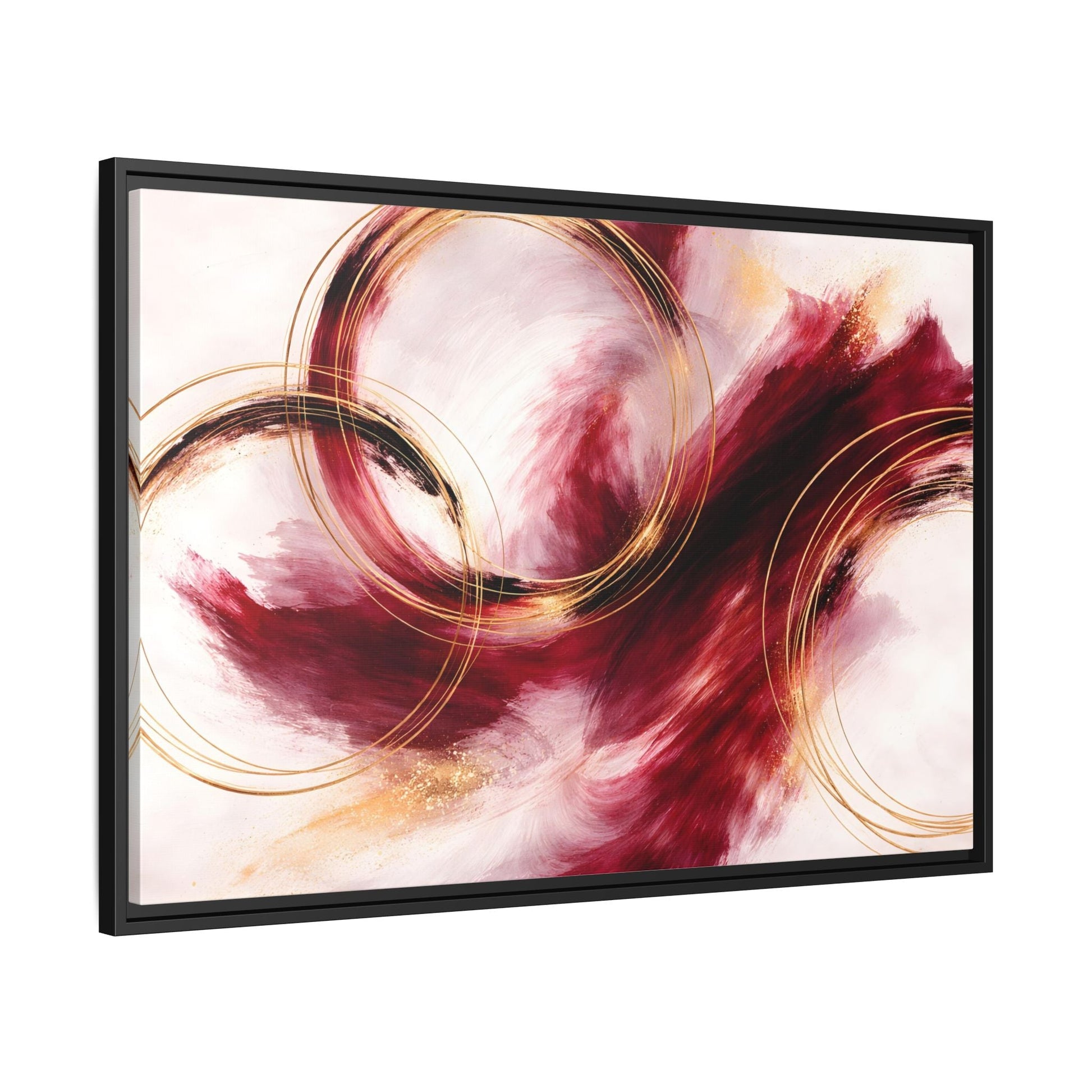 Ruby Symphony Swirl Matte Canvas, Framed (Multi - color) - ZumBuys