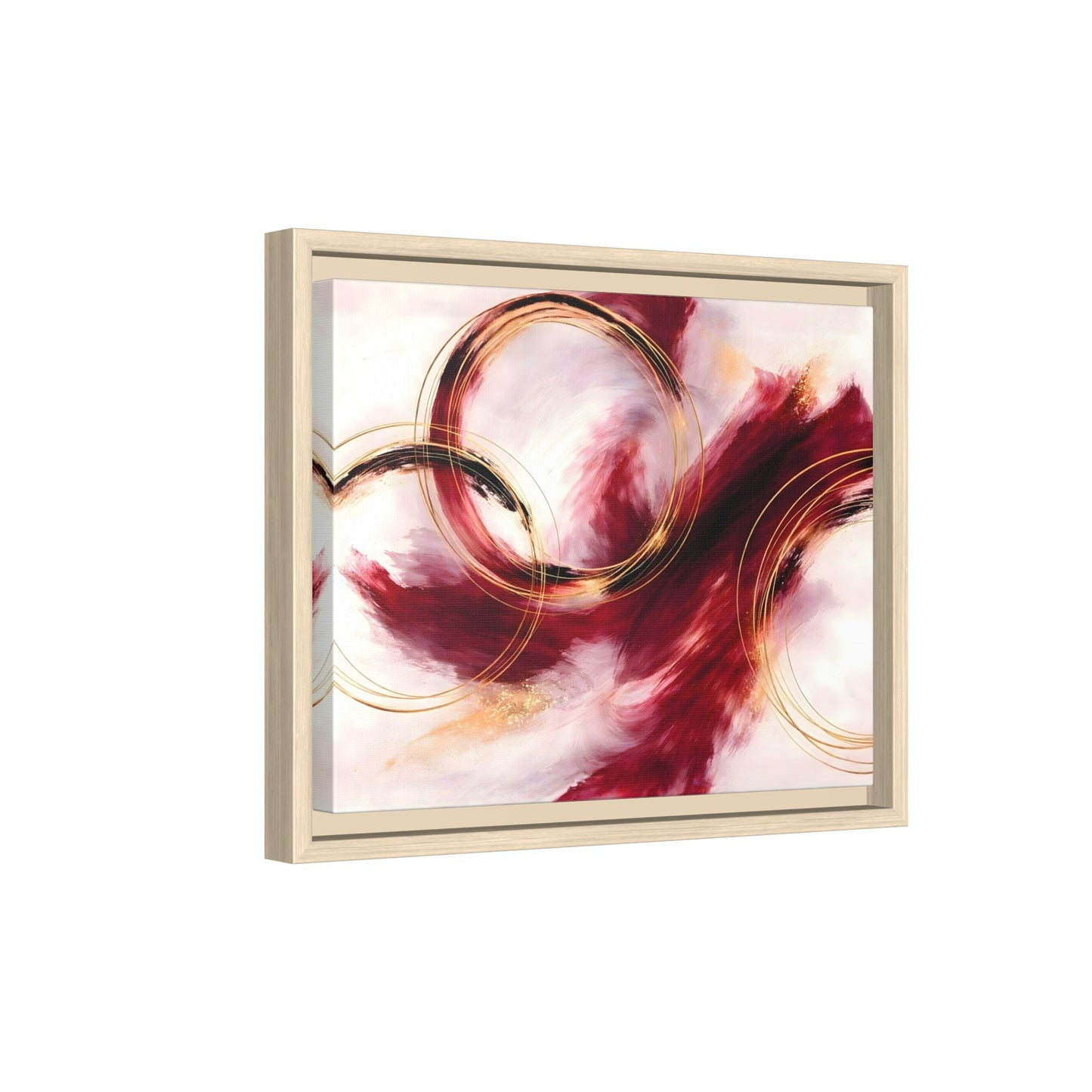 Ruby Symphony Swirl Matte Canvas, Framed (Multi - color) - ZumBuys