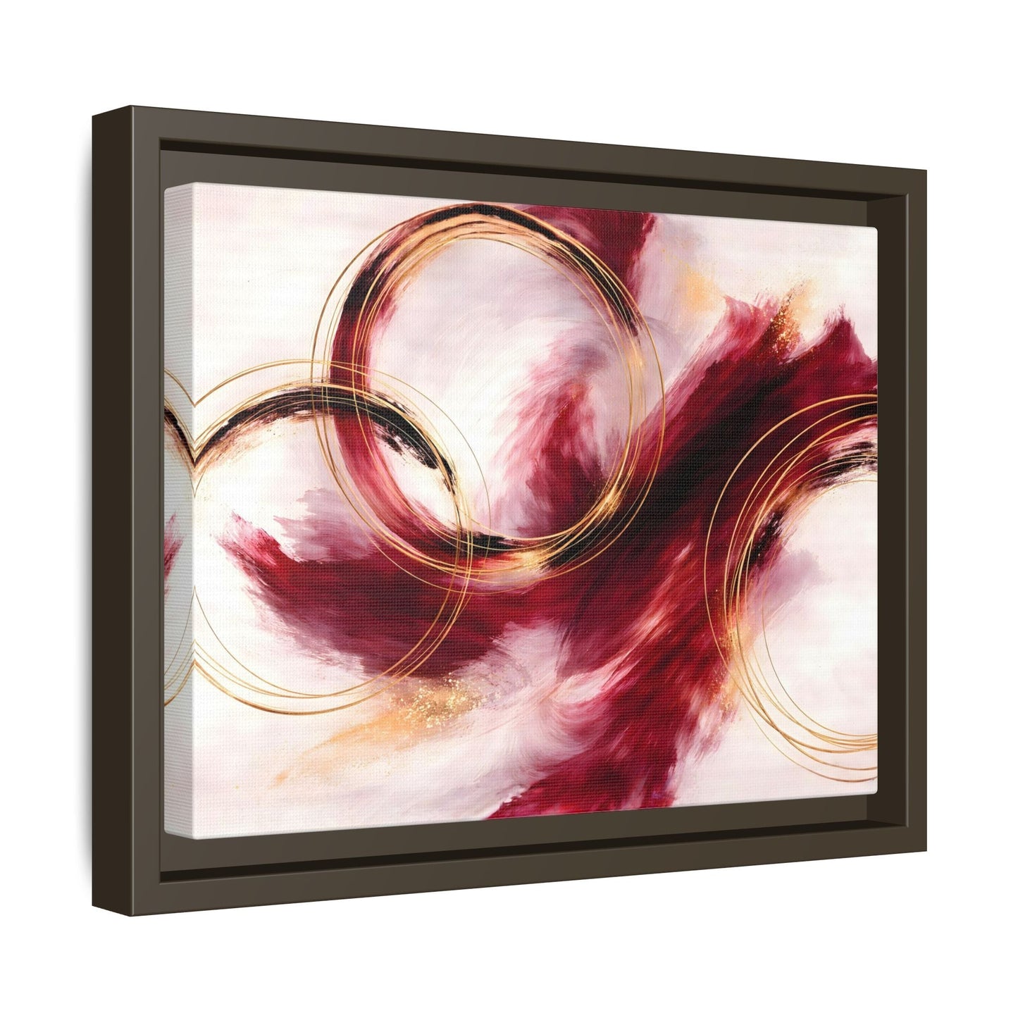 Ruby Symphony Swirl Matte Canvas, Framed (Multi - color) - ZumBuys