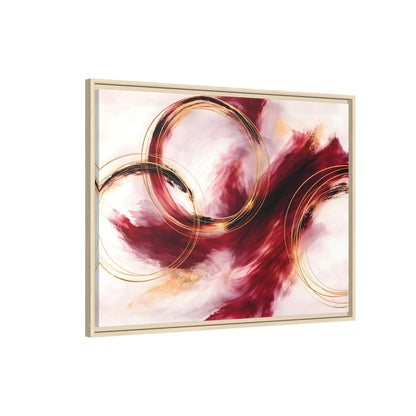Ruby Symphony Swirl Matte Canvas, Framed (Multi - color) - ZumBuys