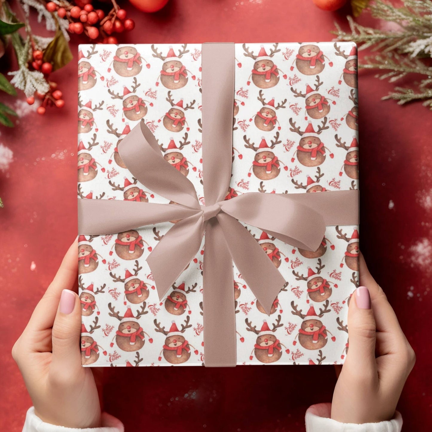 Rudolph's Merry Christmas Wrapping Paper - ZumBuys