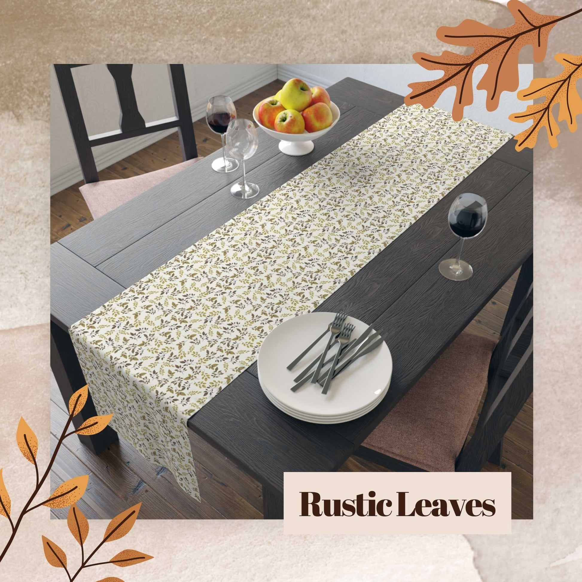 Rustic Leaves Table Runner (Cotton, Poly) - ZumBuys