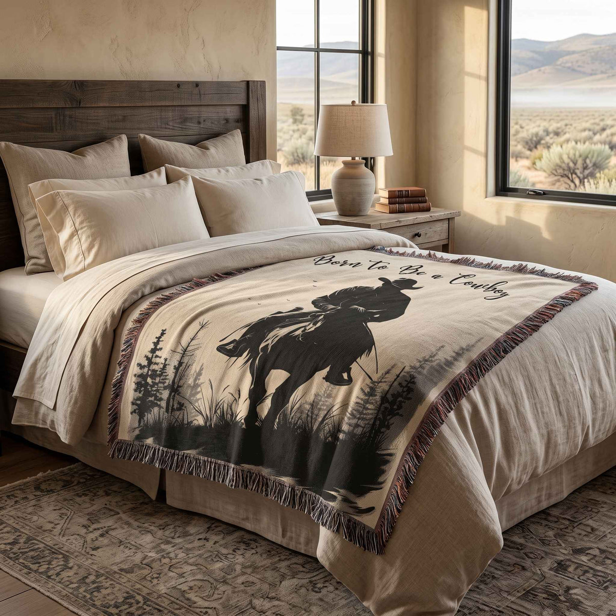 Rustic Rider Woven Blanket - ZumBuys