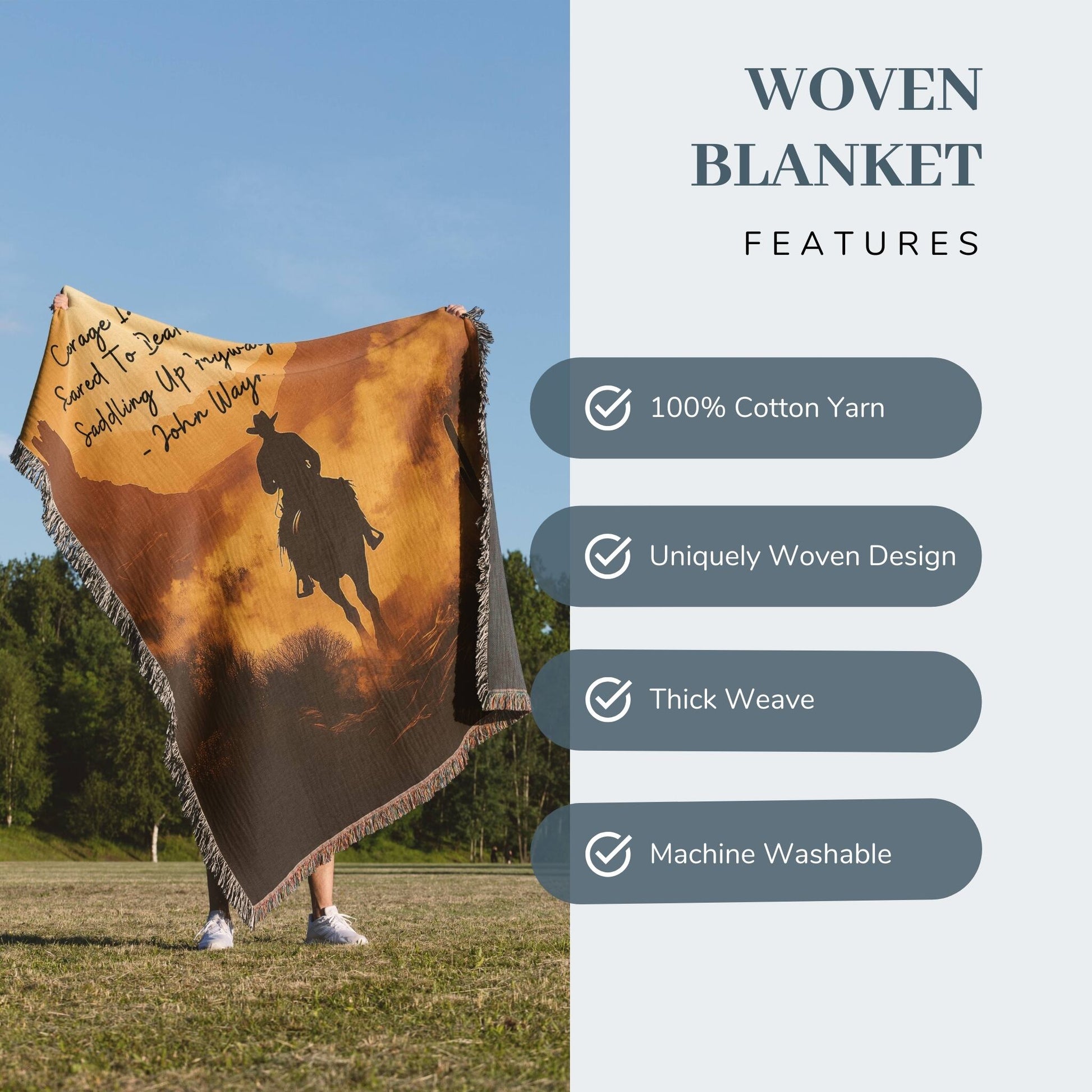 Saddle Up Woven Blanket - ZumBuys