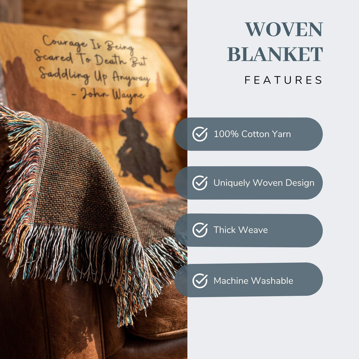 Saddle Up Woven Blanket - ZumBuys
