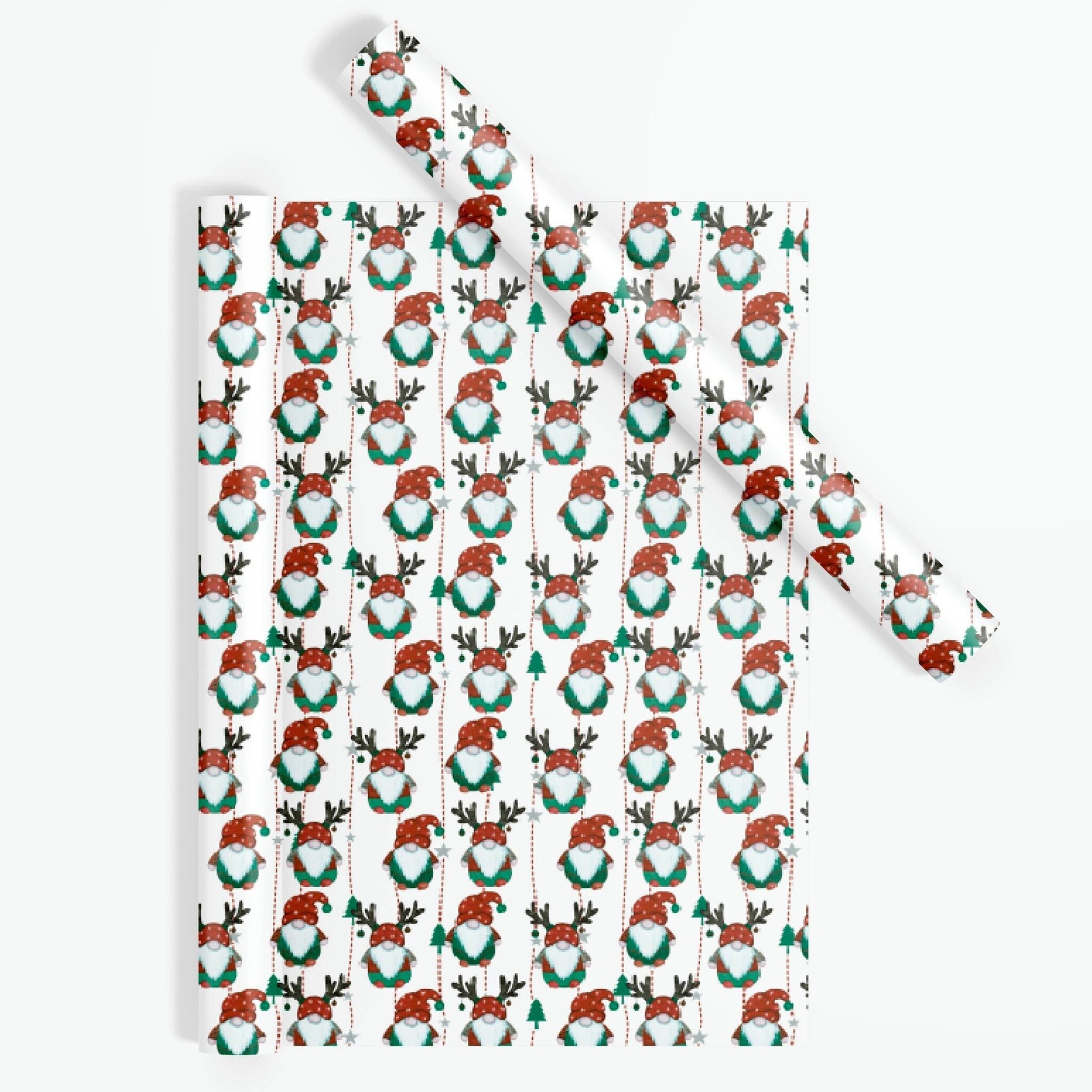 Santa Gnome Wrapping Paper - ZumBuys