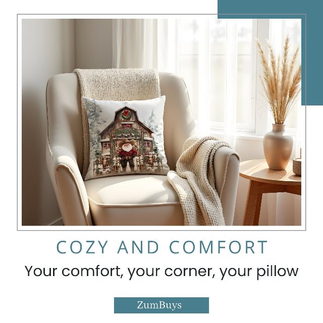 Santa's Western Wonderland Square Pillow - ZumBuys