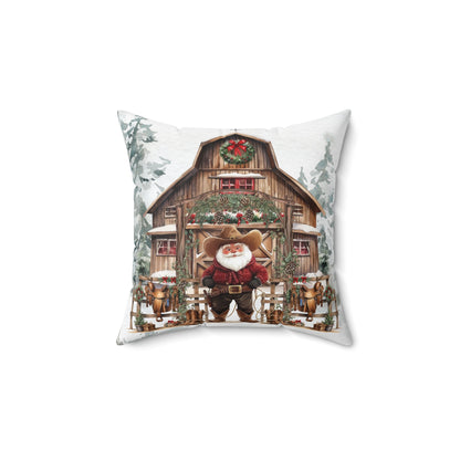 Santa's Western Wonderland Square Pillow - ZumBuys