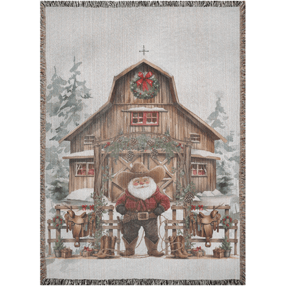 Santa's Western Wonderland Woven Blankets - ZumBuys