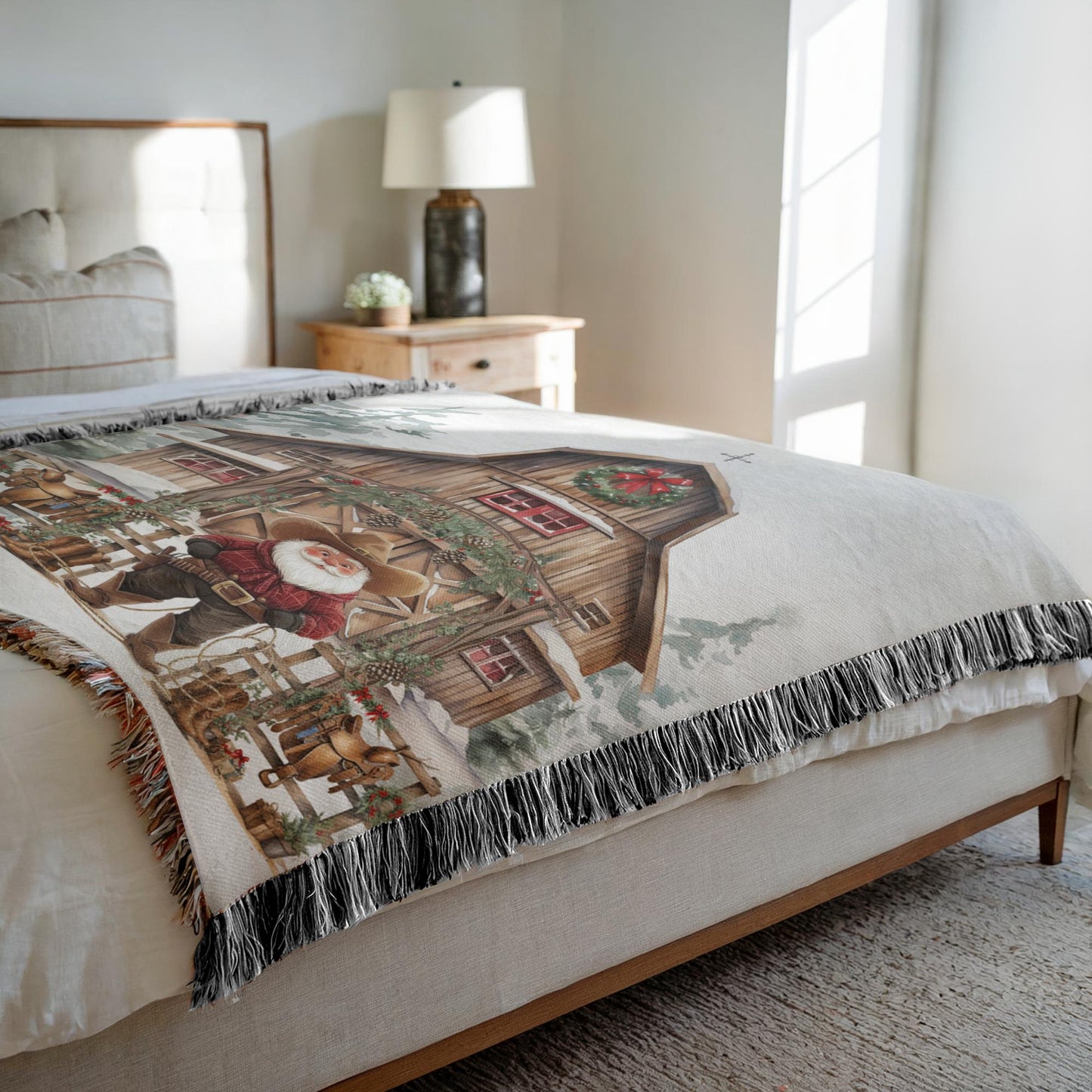 Santa's Western Wonderland Woven Blankets - ZumBuys