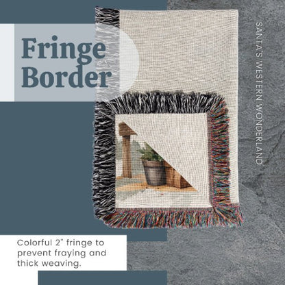 Santa's Western Wonderland Woven Blankets - ZumBuys