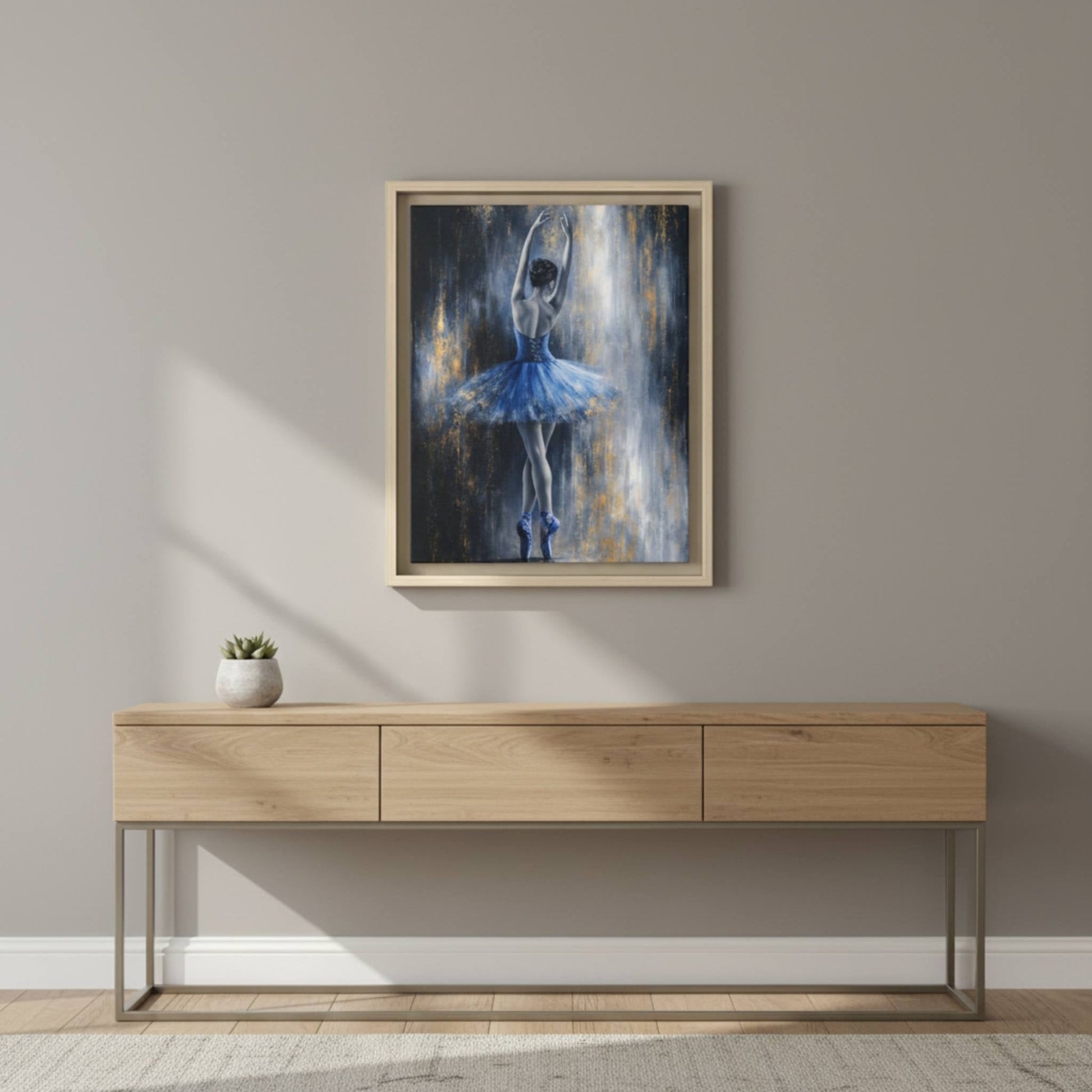 Sapphire Reverie Matte Canvas, Framed (Multi - color) - ZumBuys