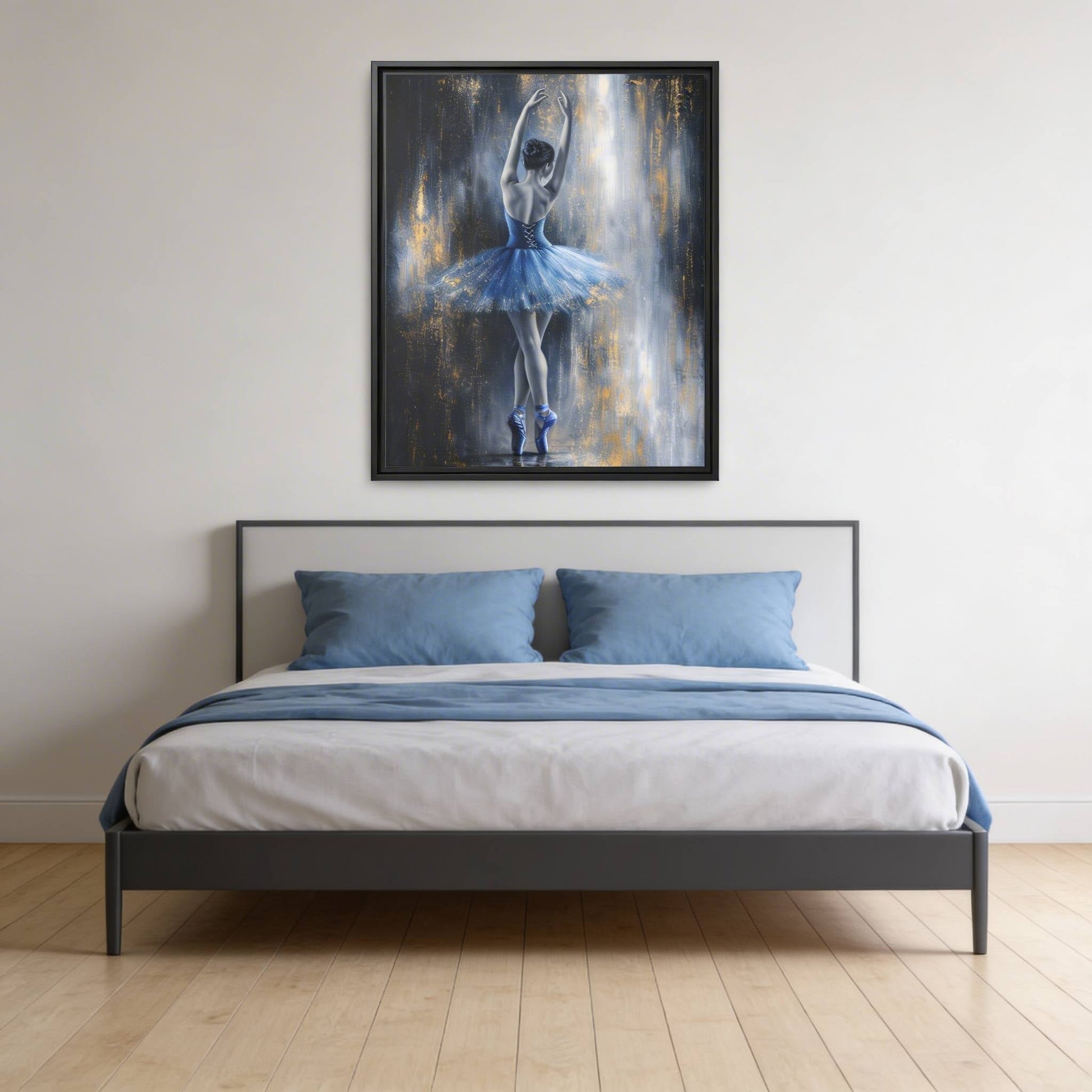 Sapphire Reverie Matte Canvas, Framed (Multi - color) - ZumBuys