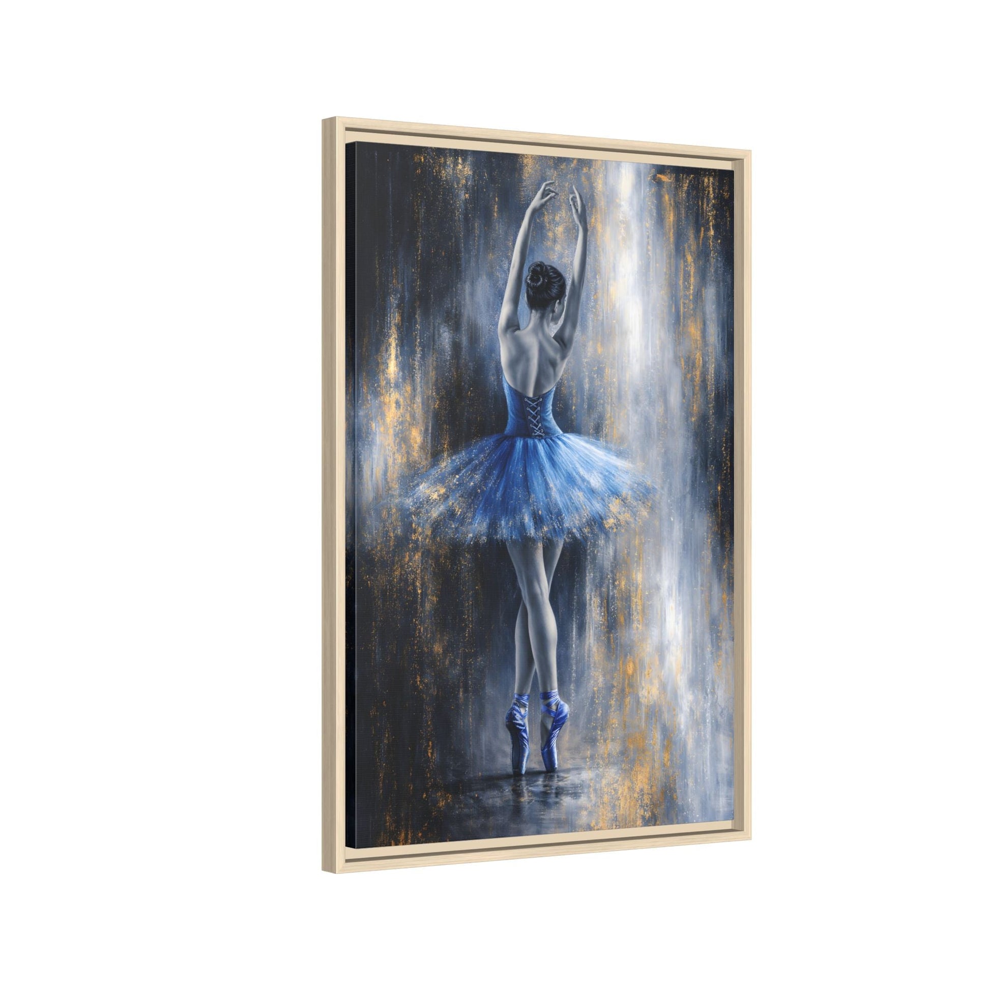 Sapphire Reverie Matte Canvas, Framed (Multi - color) - ZumBuys