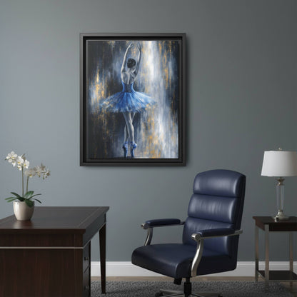 Sapphire Reverie Matte Canvas, Framed (Multi - color) - ZumBuys