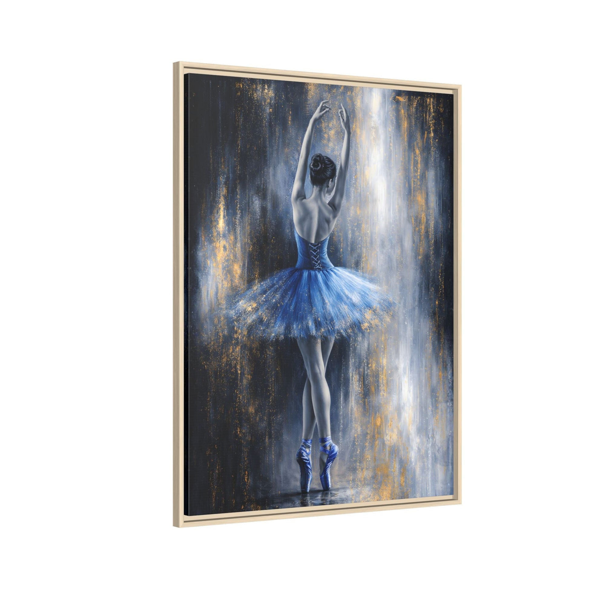 Sapphire Reverie Matte Canvas, Framed (Multi - color) - ZumBuys