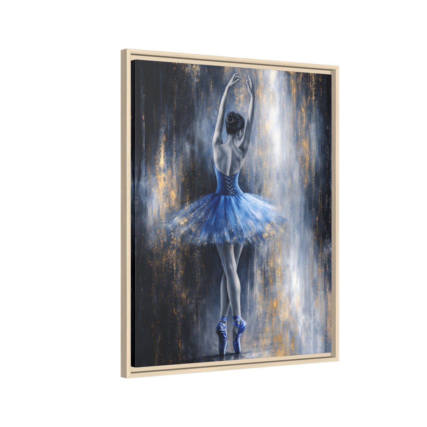 Sapphire Reverie Matte Canvas, Framed (Multi - color) - ZumBuys