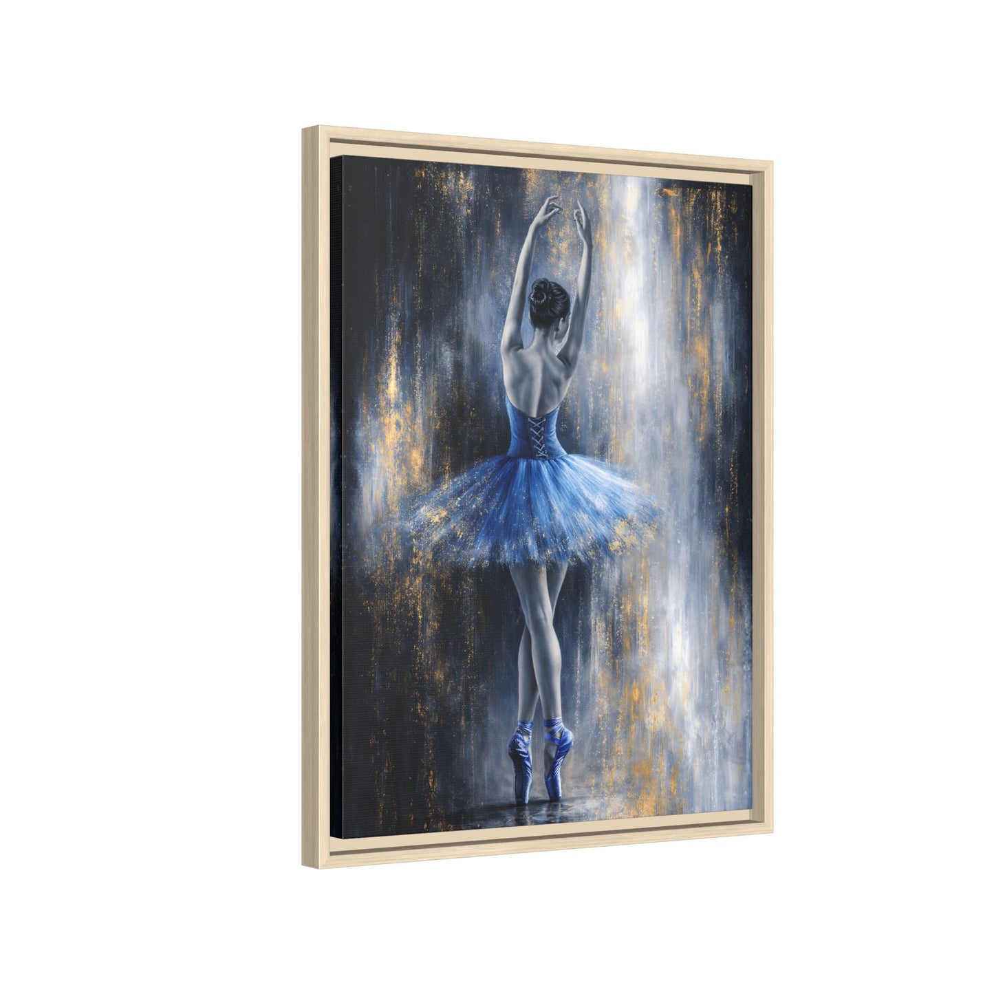 Sapphire Reverie Matte Canvas, Framed (Multi - color) - ZumBuys