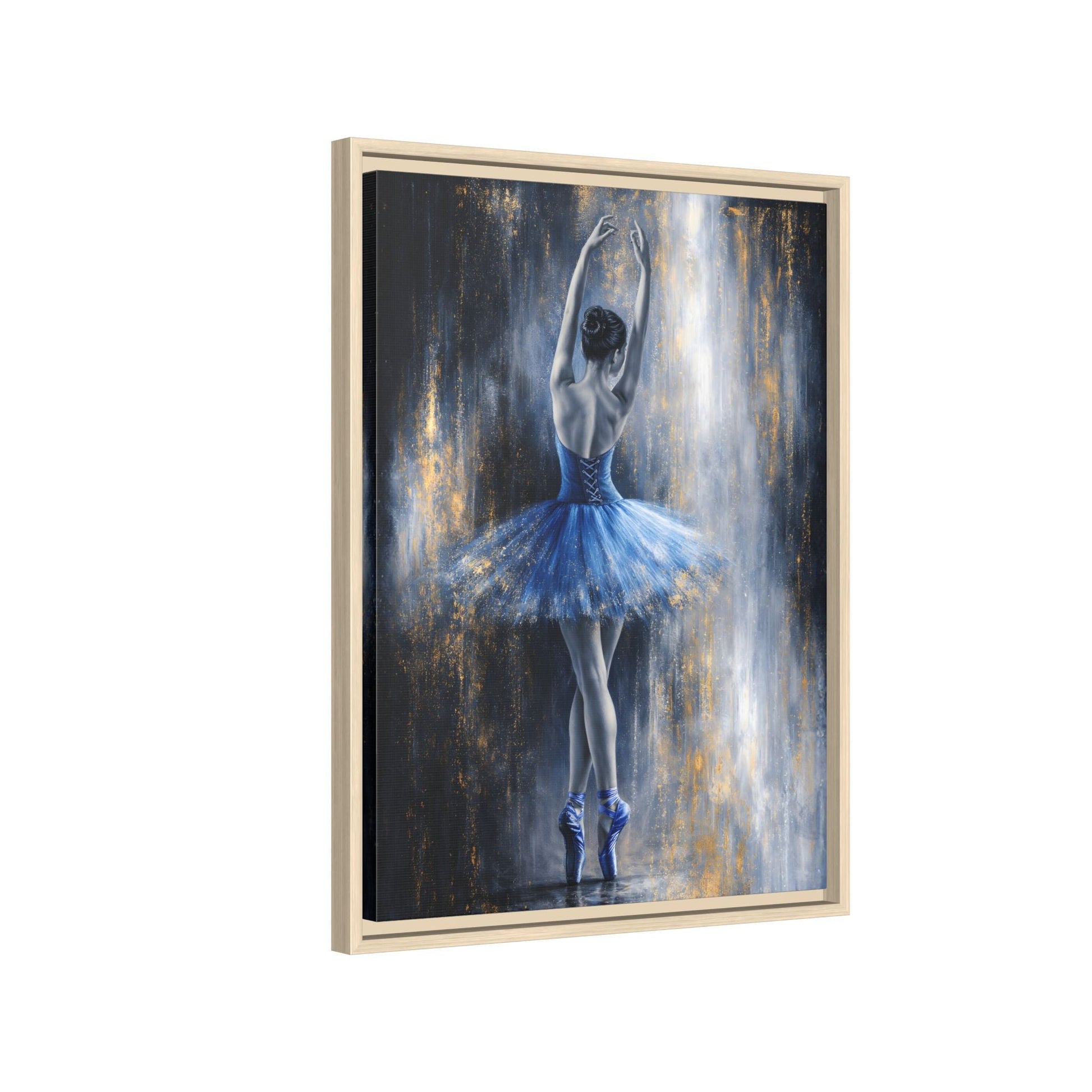 Sapphire Reverie Matte Canvas, Framed (Multi - color) - ZumBuys